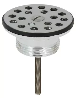 L262M, bonde de lavabo plastique chromée et à grille Ø 63 mm