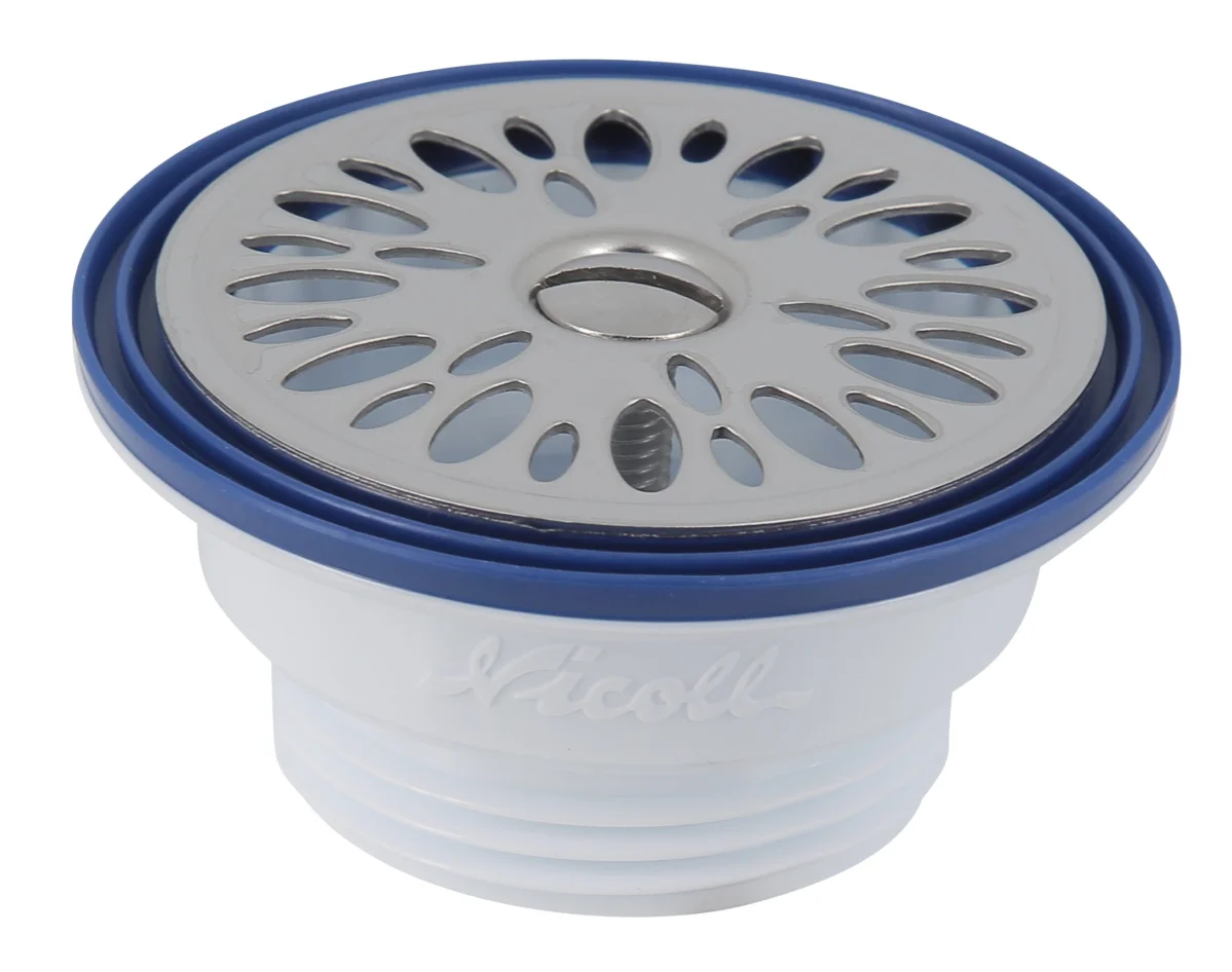 L262R, bonde de lavabo intégrant au moins 20 % de matières recyclés à grille inox Ø 63