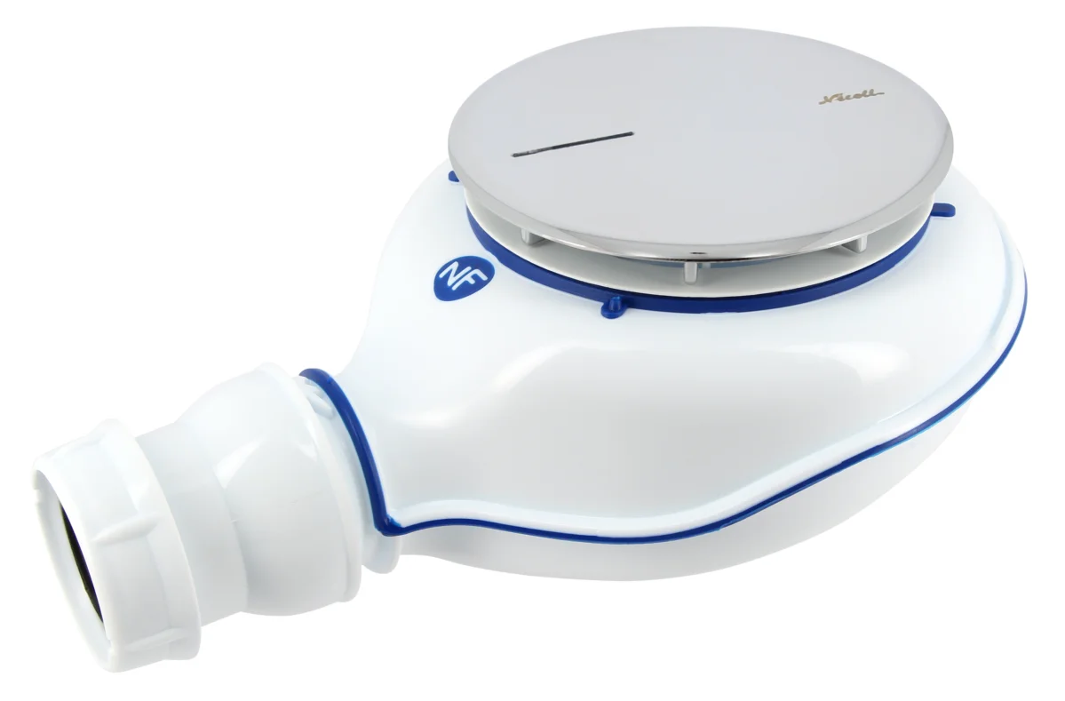 TB21B, bonde à très haut débit 43 l/min, technologie bi-matière, universelle, Ø 90 mm, capot blanc, sortie à visser et/ou à coller