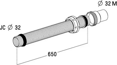 Vidhooflex 6008, tube annelé seul