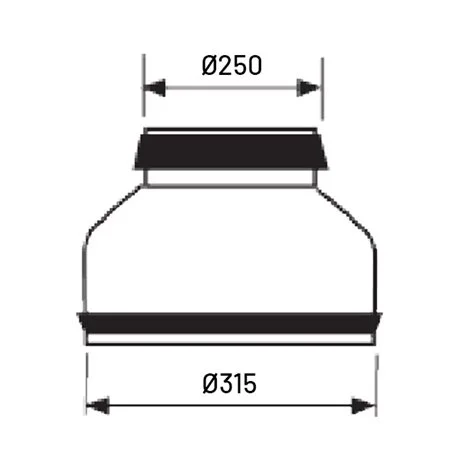 Réduction plate centrée galvanisée