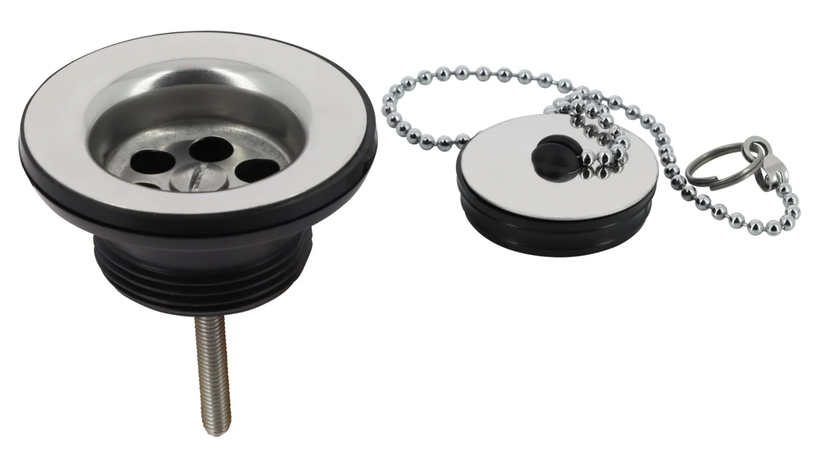 L2260, bonde de lavabo à bouchon-chaînette, corps laiton