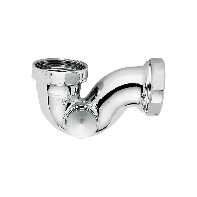 L2231, siphon laiton, chromé brillant, forme "P"
