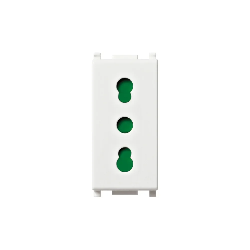 Prise Bpresa SICURY 2P+T 16 A, standard italien P17/11, blanc