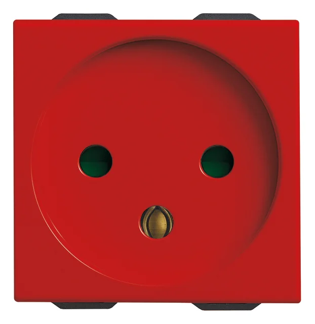 Prise SICURY 2P+T 16 A 250 V~, standard israélien, blanc - 2 modules