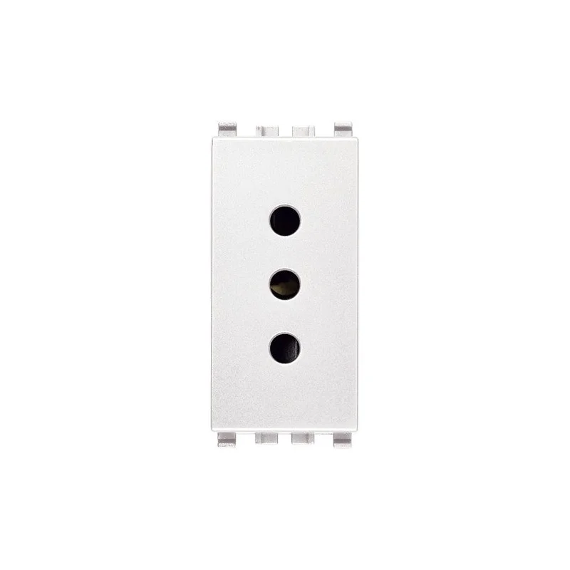 Prise SICURY 2P+T 10 A 250 V~, standard argentin, blanc