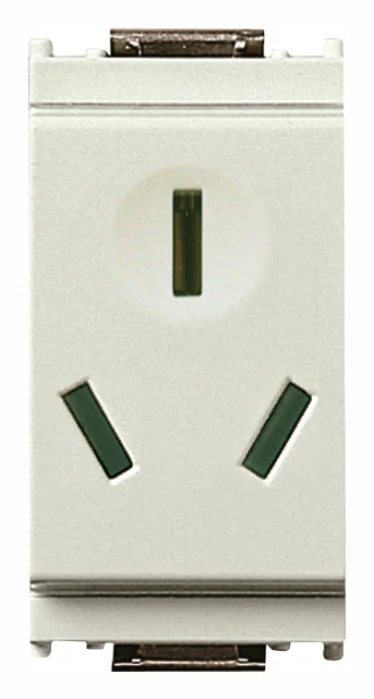 Prise SICURY 2P+T 10 A 250 V~, standard brésilien, blanc