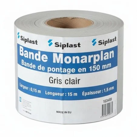 BANDE MONARPLAN 0,15Mx15M GRIS CLAIR