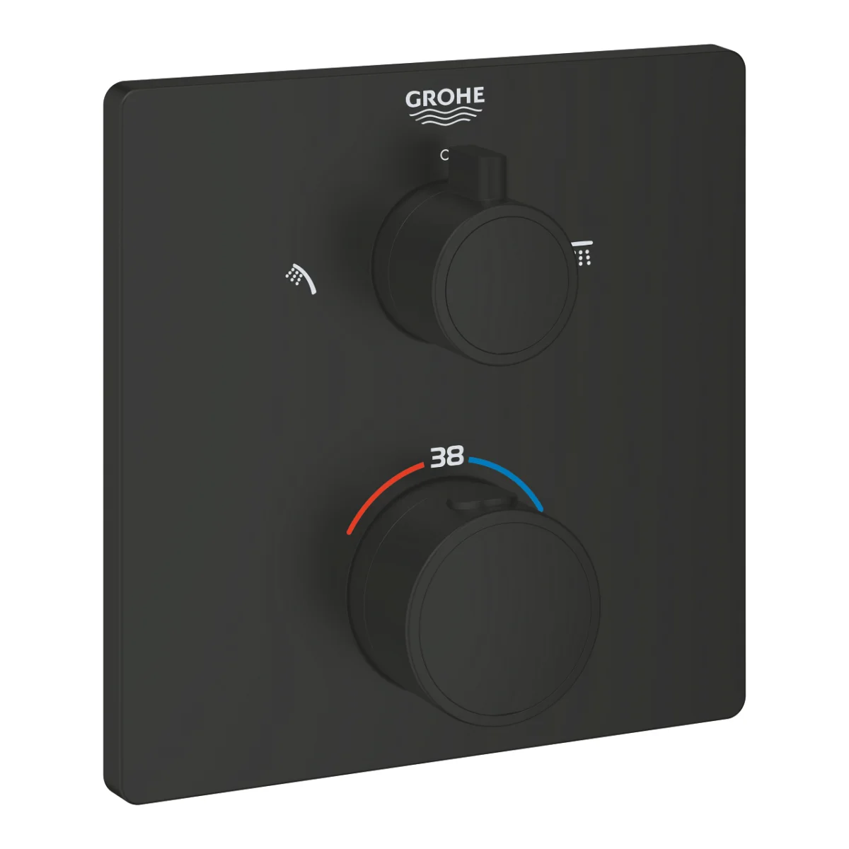 Grohtherm Mitigeur thermostatique 2 sorties bain/douchette à main avec inverseur