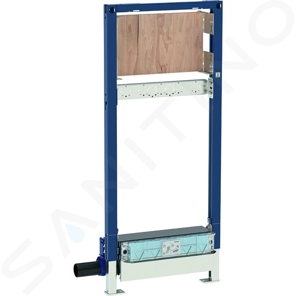 Bâti-support Geberit Duofix pour douche, 130 cm, avec évacuation murale CleanWall, robinetterie murale à encastrer, pour hauteur de chape au niveau de l'arrivée d'eau 65–90 mm