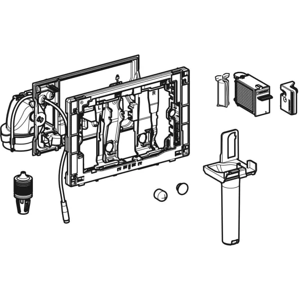 Module Geberit DuoFresh avec déclenchement automatique et tiroir pour stick de nettoyage Geberit DuoFresh, pour réservoir à encastrer Sigma 8 cm