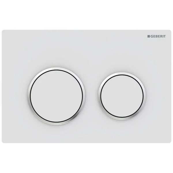 Plaque de déclenchement Geberit Omega20, ronde, rinçage double touche