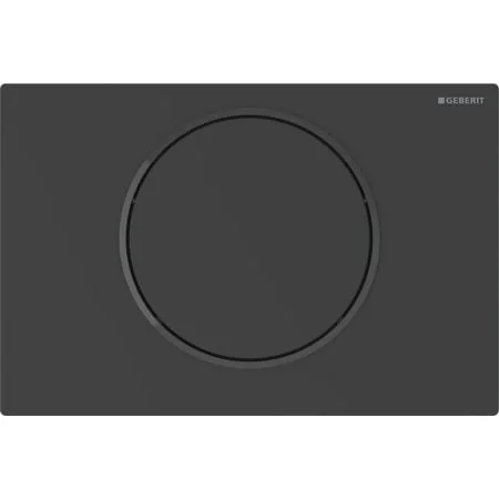 Commande de WC Geberit électronique, alimentation sur secteur, pour réservoir à encastrer Sigma 12 cm, avec plaque de déclenchement Sigma10, ronde, pour barre de relevage, pour commande déportée Bluetooth®