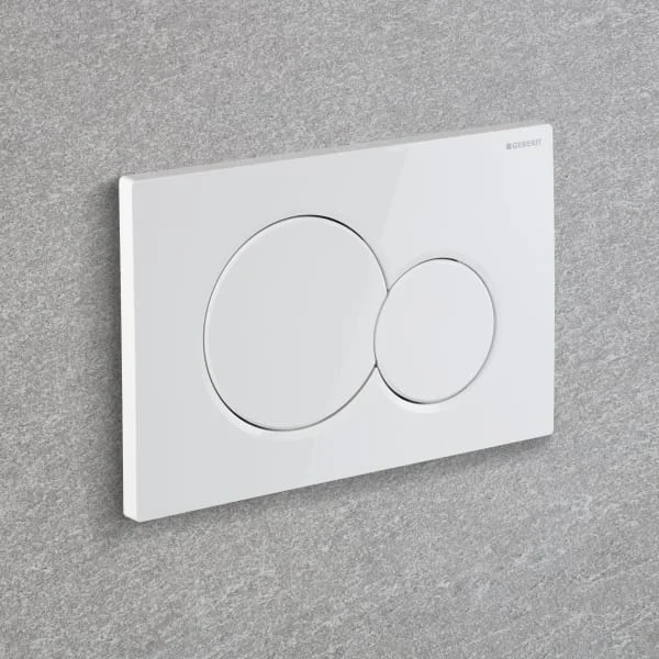 Plaque de déclenchement Geberit Sigma01, ronde, rinçage double touche