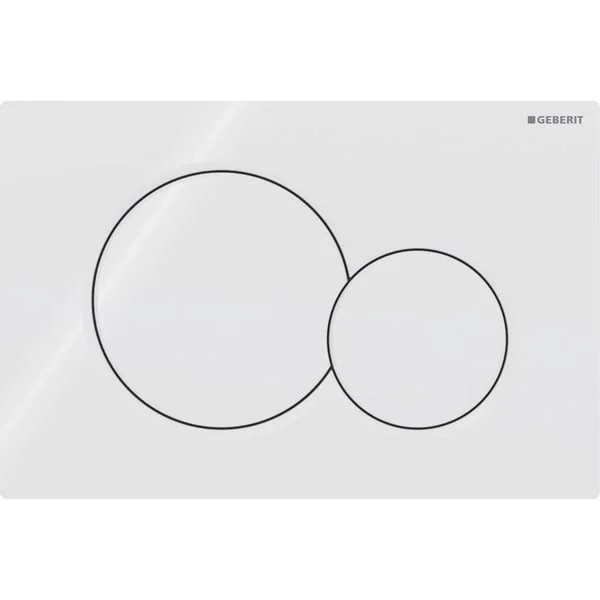 Plaque de déclenchement Geberit Sigma01, ronde, rinçage double touche, pour WC Bambini