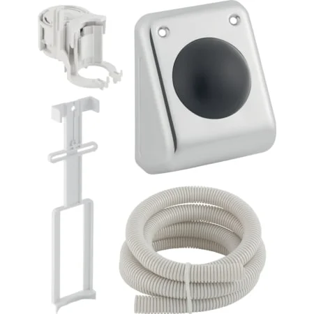 Commande de WC Geberit pneumatique, rinçage simple touche, à blocage, pour établissements