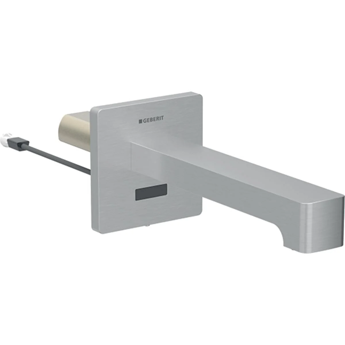 Robinetterie de lavabo Geberit Brenta montage mural, alimentation par piles, pour module fonctionnel à encastrer