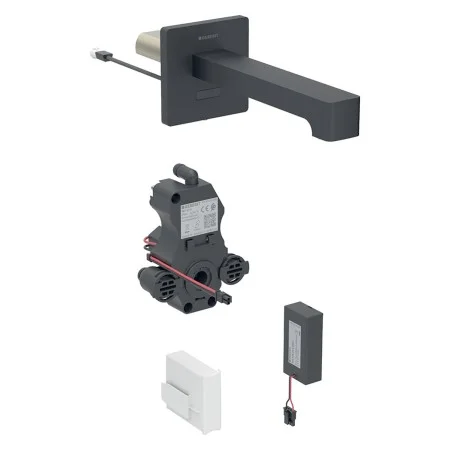 Robinetterie de lavabo Geberit Brenta montage mural, alimentation par générateur, pour module fonctionnel à encastrer