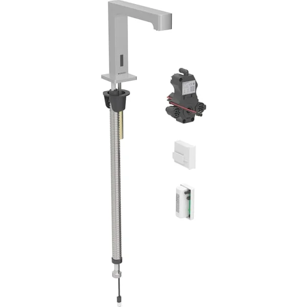 Robinetterie de lavabo Geberit Brenta montage mural, alimentation par générateur, pour module fonctionnel à encastrer