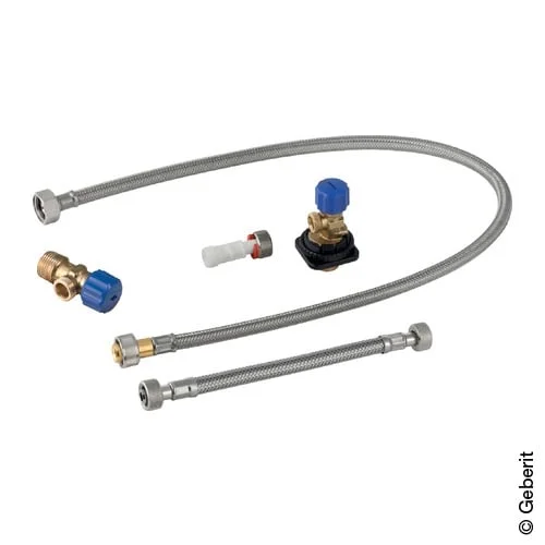 Kit de raccordement d'eau latéral, pour panneau sanitaire Geberit Monolith pour WC