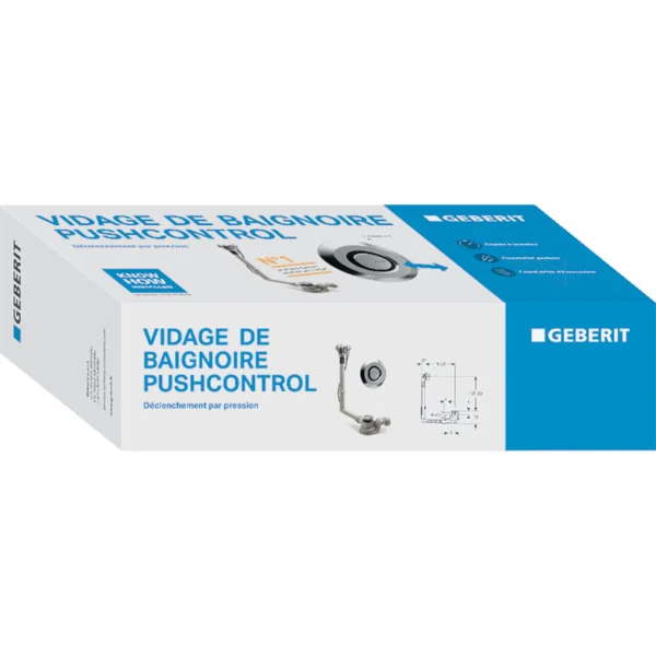 Vidage de baignoire Geberit à déclenchement par pression PushControl