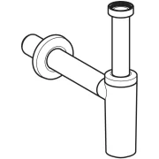 Siphon à tube plongeur Geberit pour lavabo, avec rosace de bonde, sortie horizontale