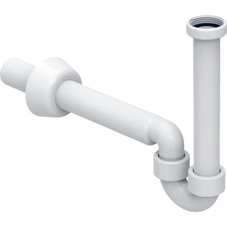Siphon à tube plongeur Geberit pour lavabo, modèle gain de place, sortie horizontale