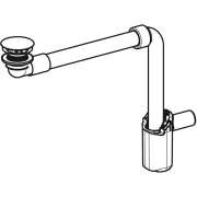 Évacuation de lavabo Geberit modèle gain de place, bonde compacte, à écoulement libre et recouvrement de soupape
