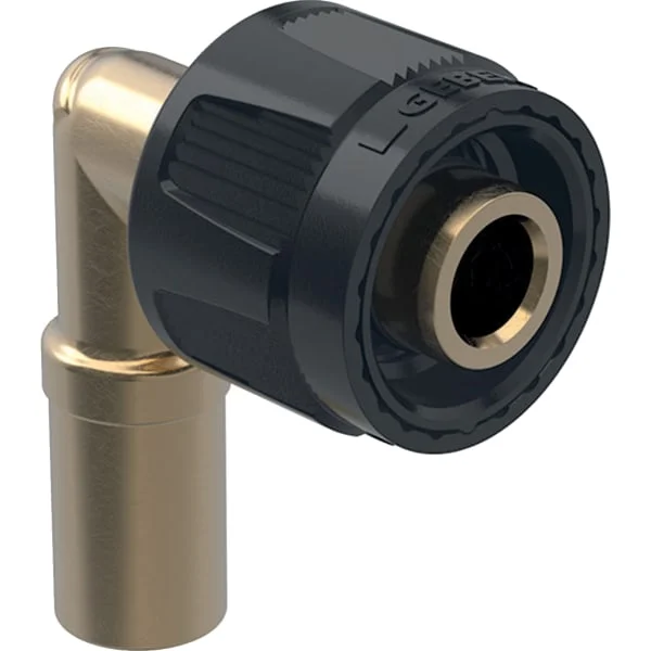 Coude de raccordement 90° Geberit avec raccord à joint américain, réduit