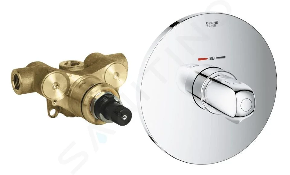 Élément thermostatique encastré (Avec Arret) — Grohtherm 1000