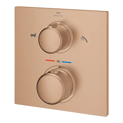 Allure Mitigeur thermostatique 2 sorties bain/douchette à main avec inverseur