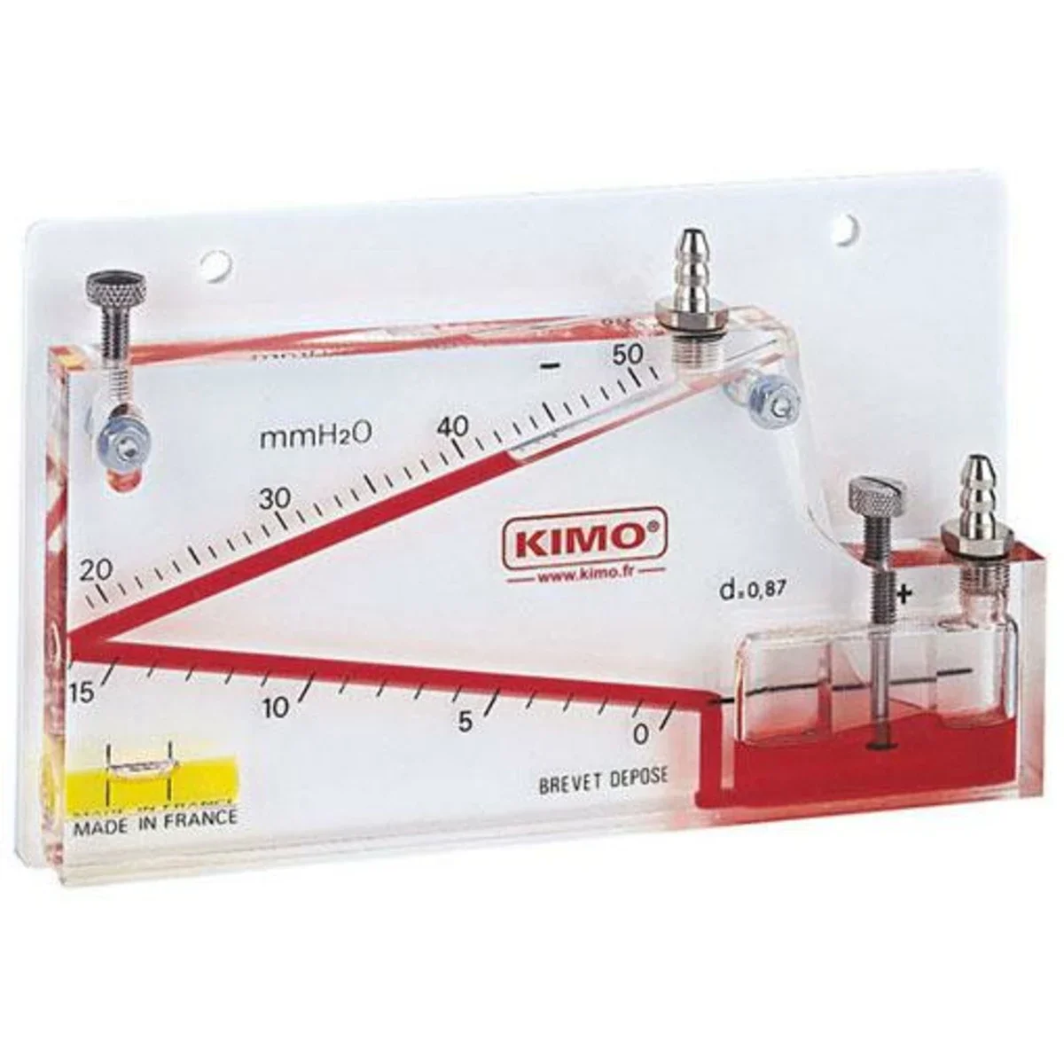 MG50 - Kit manomètre à colonne liquide inclinée