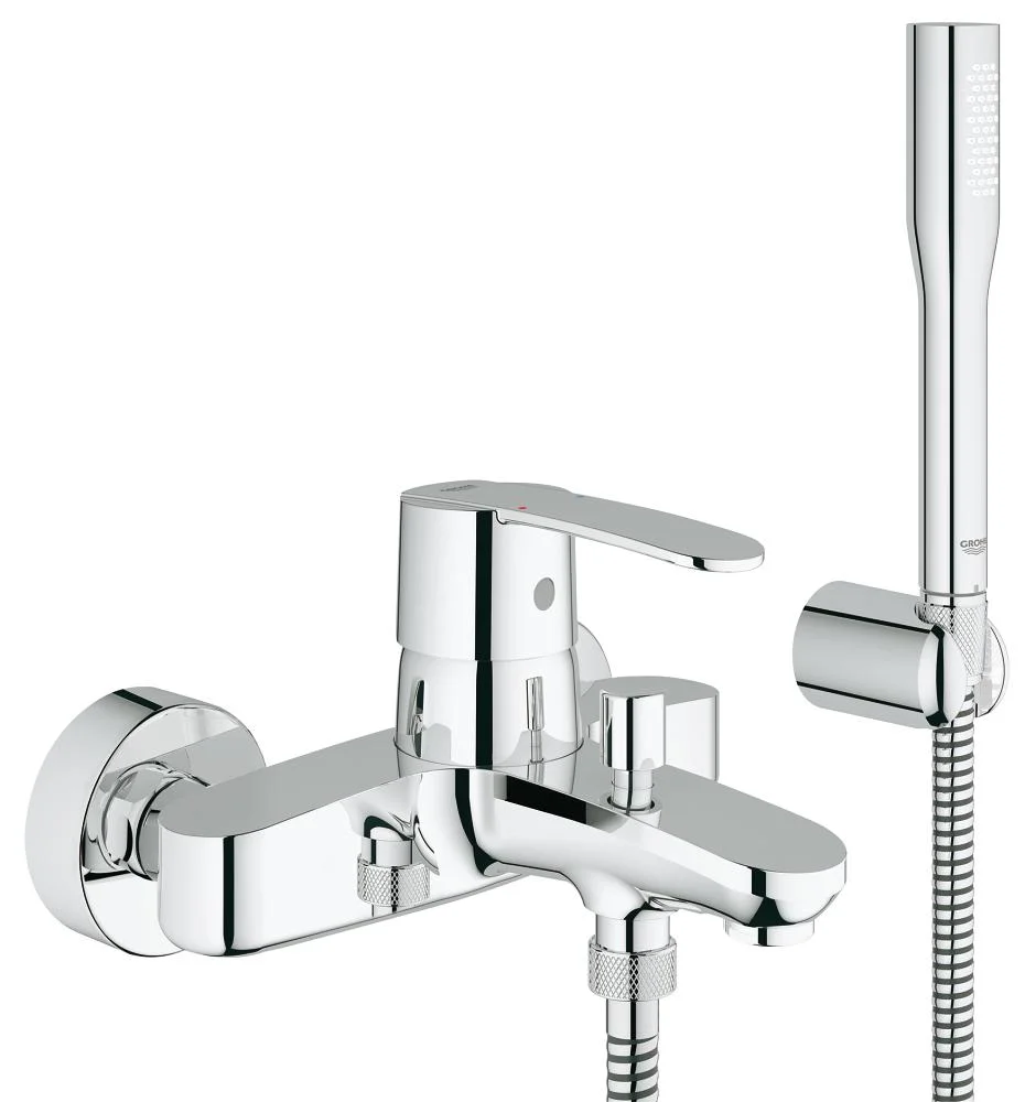 Mitigeur monocommande bain/douche hors sol avec insert en Caesarstone Blanc Attique