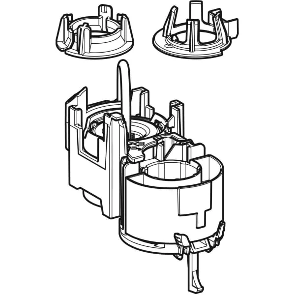 Releveur Geberit pour commande de WC à déclenchement pneumatique du rinçage, rinçage double touche et réservoir à encastrer Sigma 8 cm