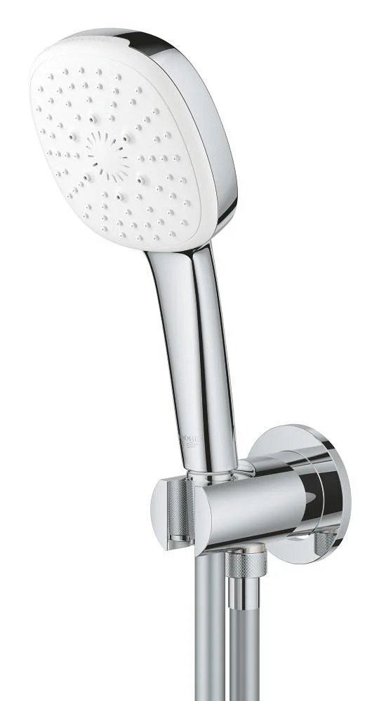 Ensemble de douche 3 jets avec support mural