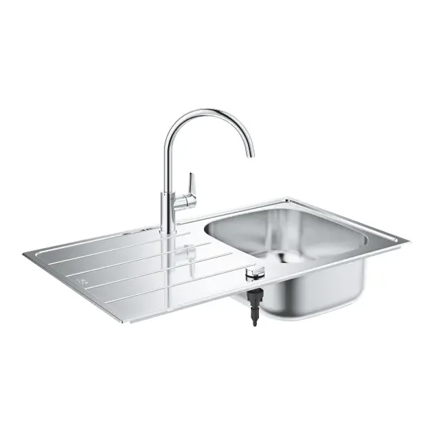 Pack Evier inox K200 + mitigeur évier BauEdge