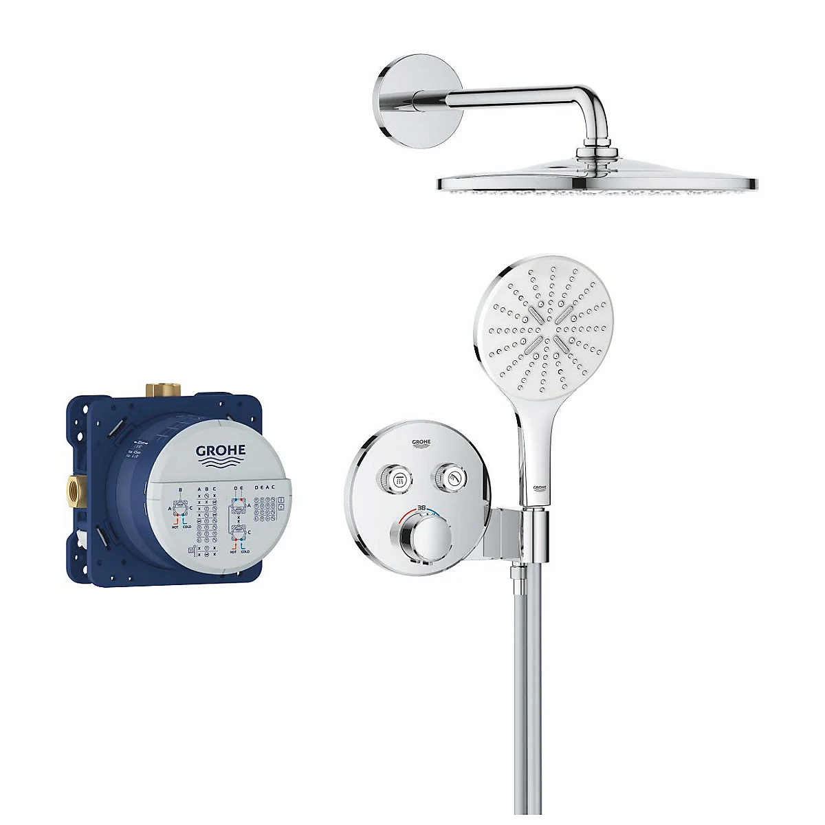Precision SmartControl Pack douche encastrée avec Vitalio Rain Mono 310
