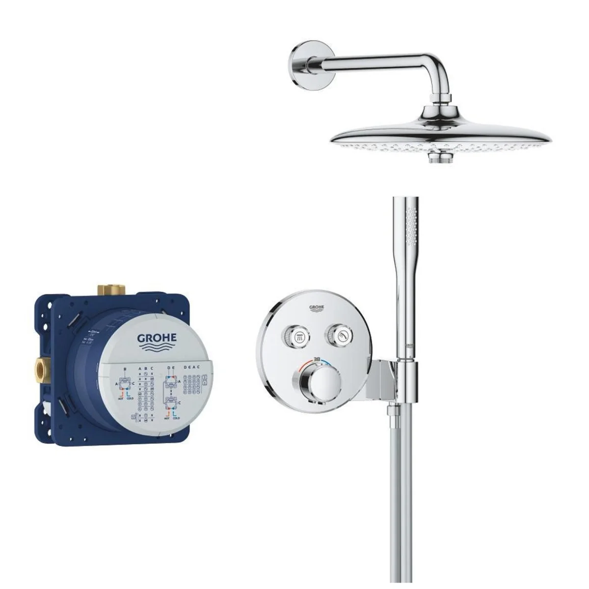 Precision SmartControl Pack douche encastrée avec Vitalio Joy 260