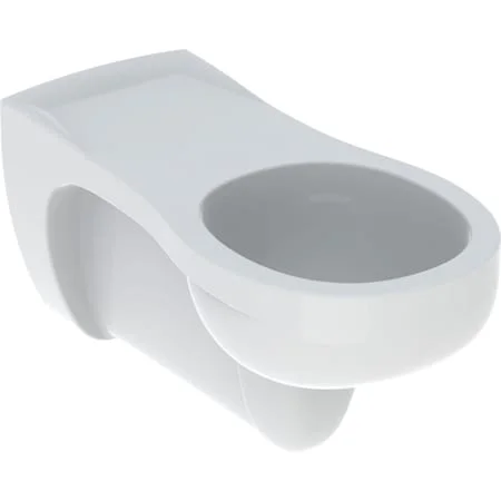 WC suspendu à fond creux Geberit Renova Comfort rallongé, adapté PMR, Rimfree, sans trous d'abattant WC
