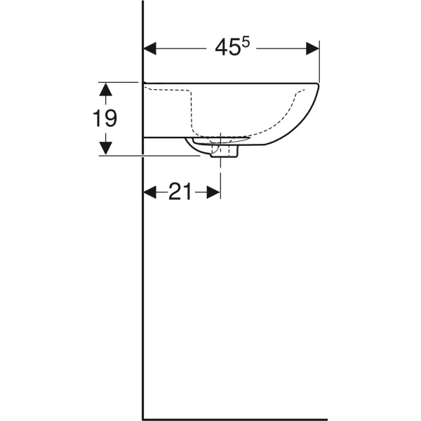 Lavabo Geberit Bastia pour équerres de montage