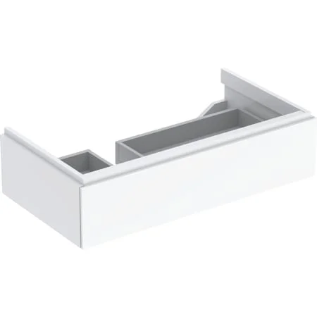 Meuble bas Geberit Acanto pour lavabo, avec un tiroir et un tiroir à l'anglaise