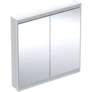 Armoire de toilette Geberit ONE avec ComfortLight et deux portes, montage encastré, hauteur 90 cm