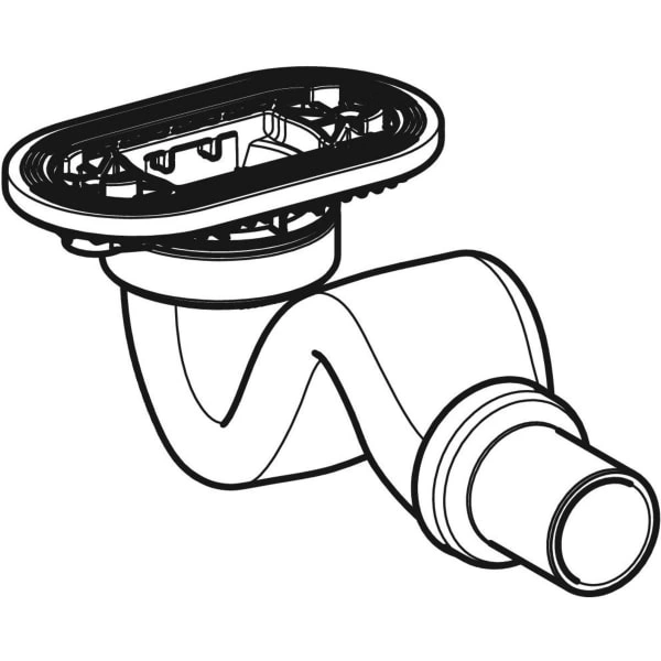 Bonde pour receveur de douche Geberit Sestra garde d'eau 50 mm, sortie en PP
