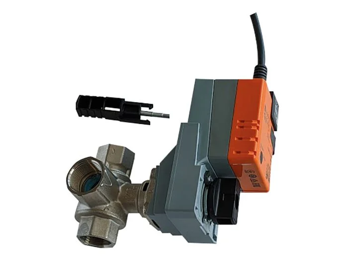 Kit vanne 3V pour batterie eau chaude 2 rangs régime d'eau 45/40°C (Taille 1) / batterie eau froide (Taille 4)