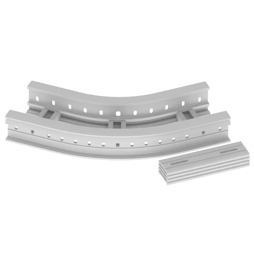 Couvercle coude plat 45° R300
