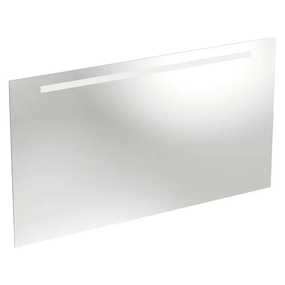 Miroir lumineux Geberit Option design rectangulaire, éclairage en haut