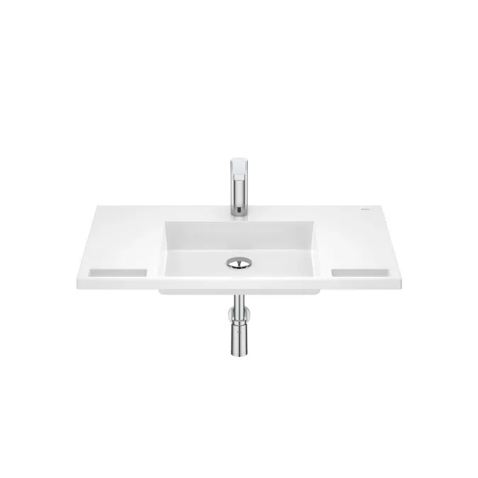 Access - Wall-hung Stonex® basin with fixing kit, shelves and integrated towel rails