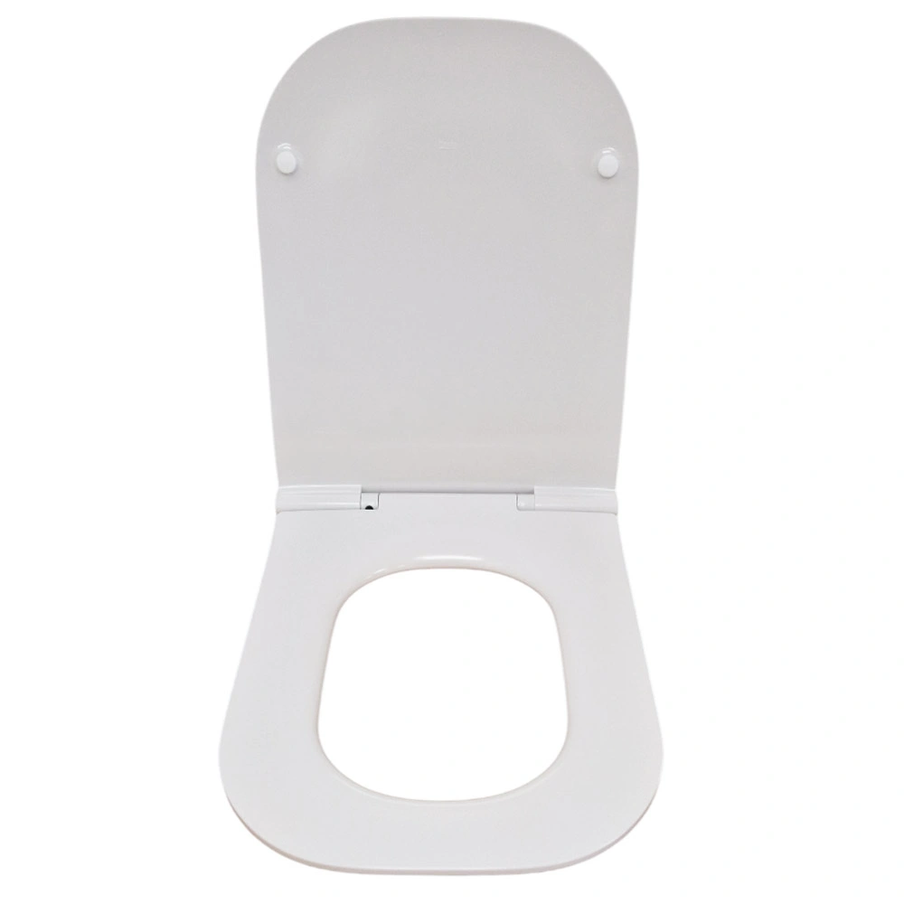 Slim soft-closing seat and cover for toilet with quick release