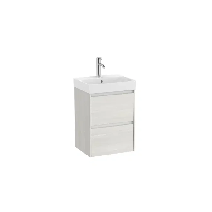 Unik - Compact base unit with two drawers and Fineceramic® basin