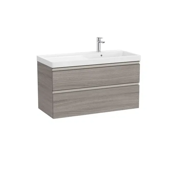 Unik - Base unit with two drawers and basin with two tapholes